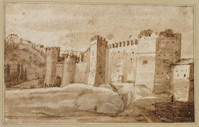 L 091
<br/>
Muur van Rome
<br/>
<em>Lorrain, Claude (1604/5-1682)</em>